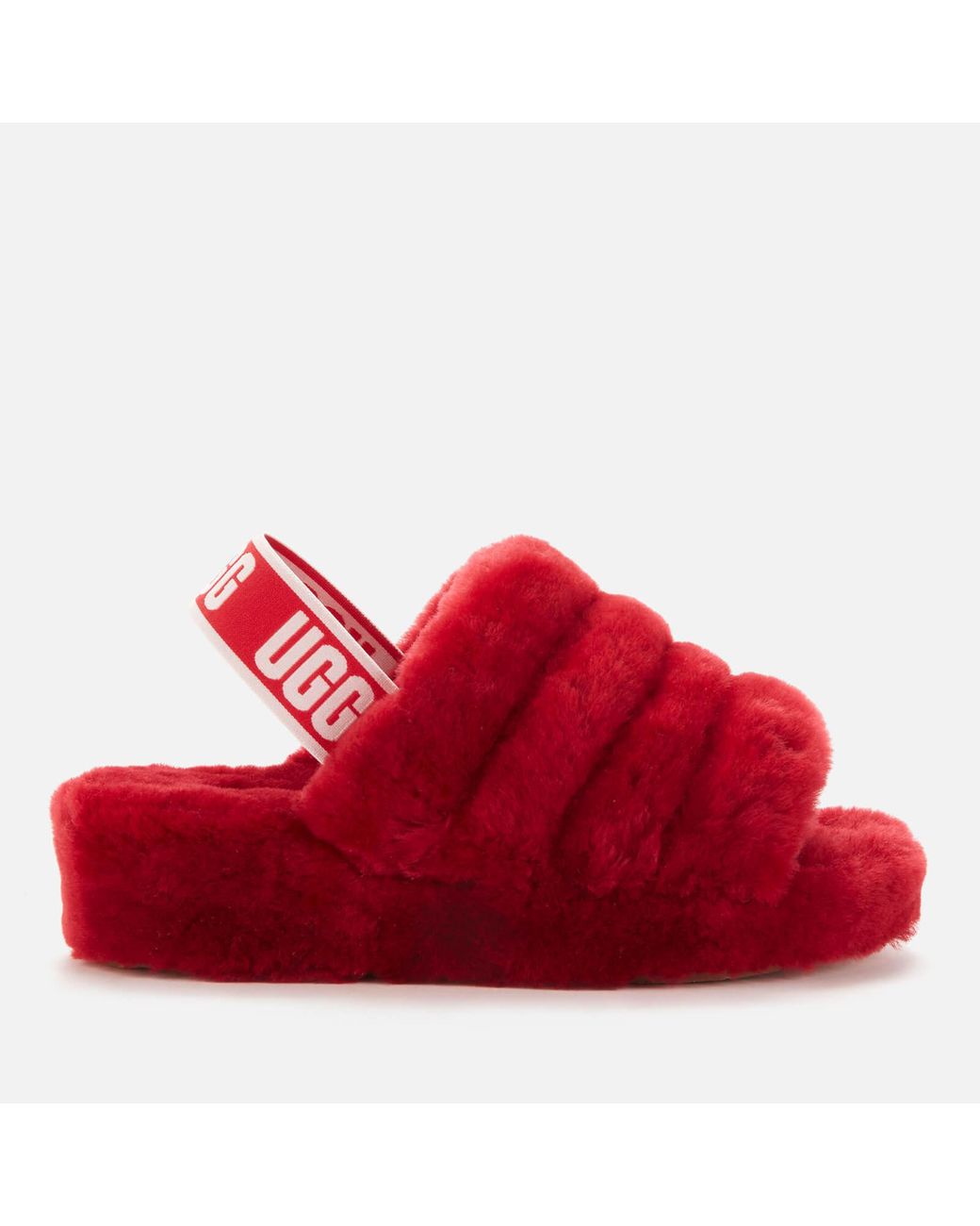 UGG Fluff Yeah Slide in Red | Lyst UK