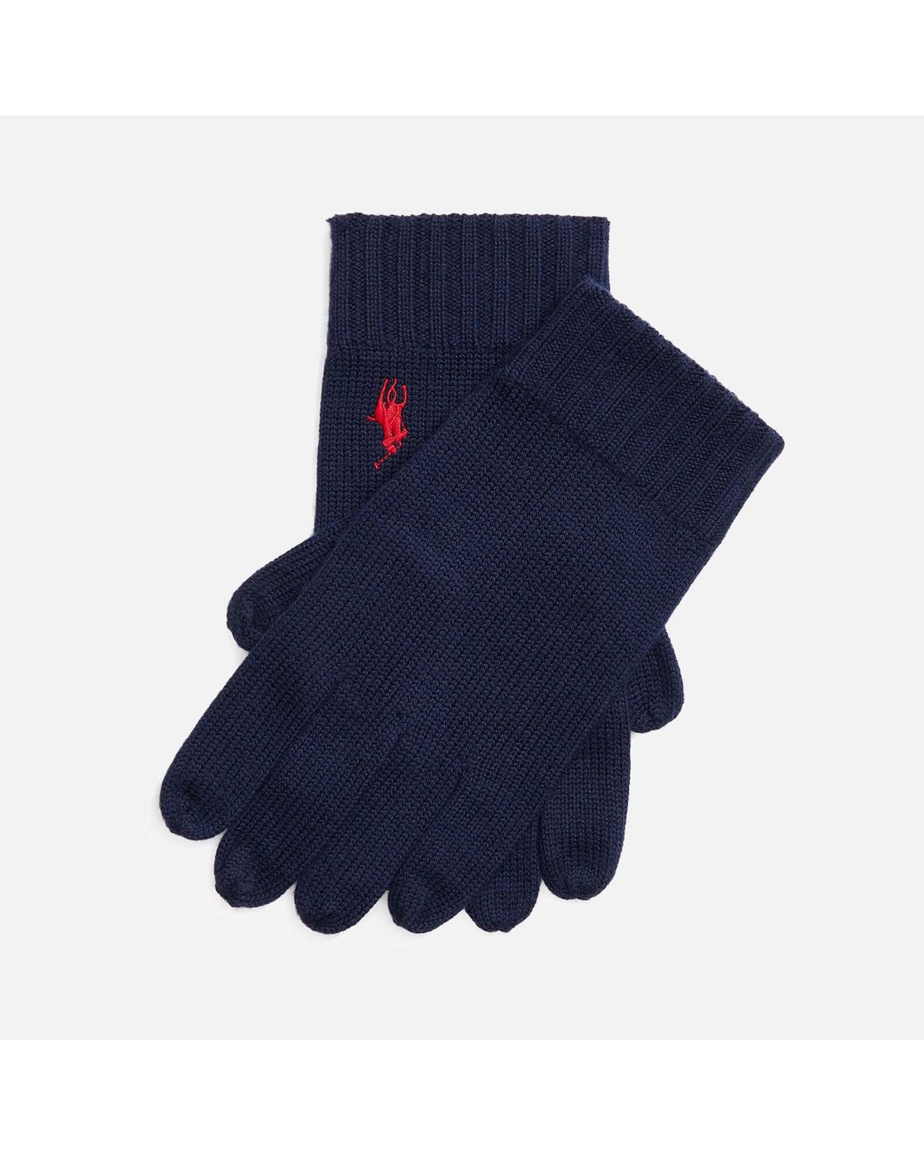 Logo-embroidered merino gloves Farfetch Accessoires Handschuhe 