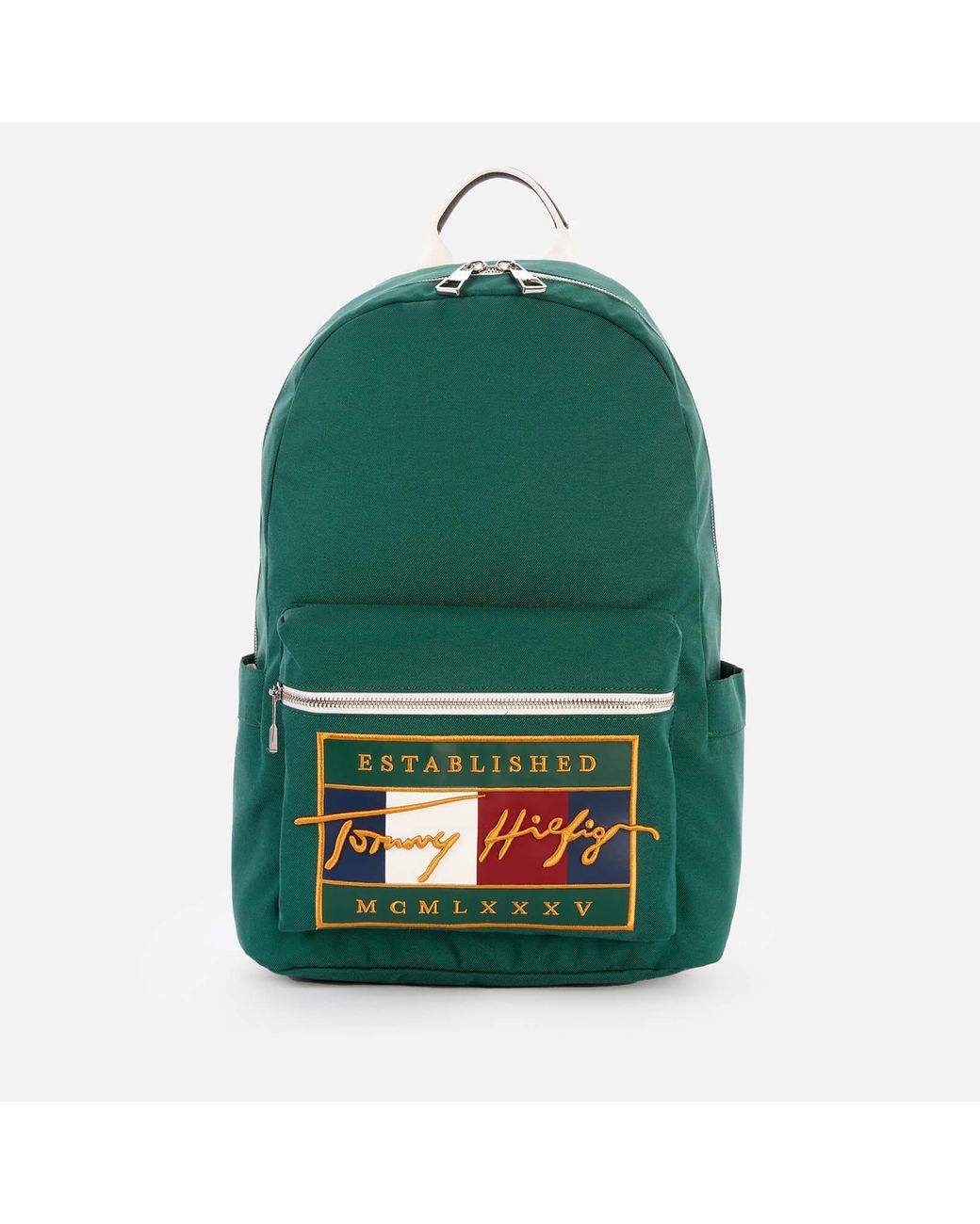 Tommy Hilfiger Signature Flag Backpack in Green for Men | Lyst