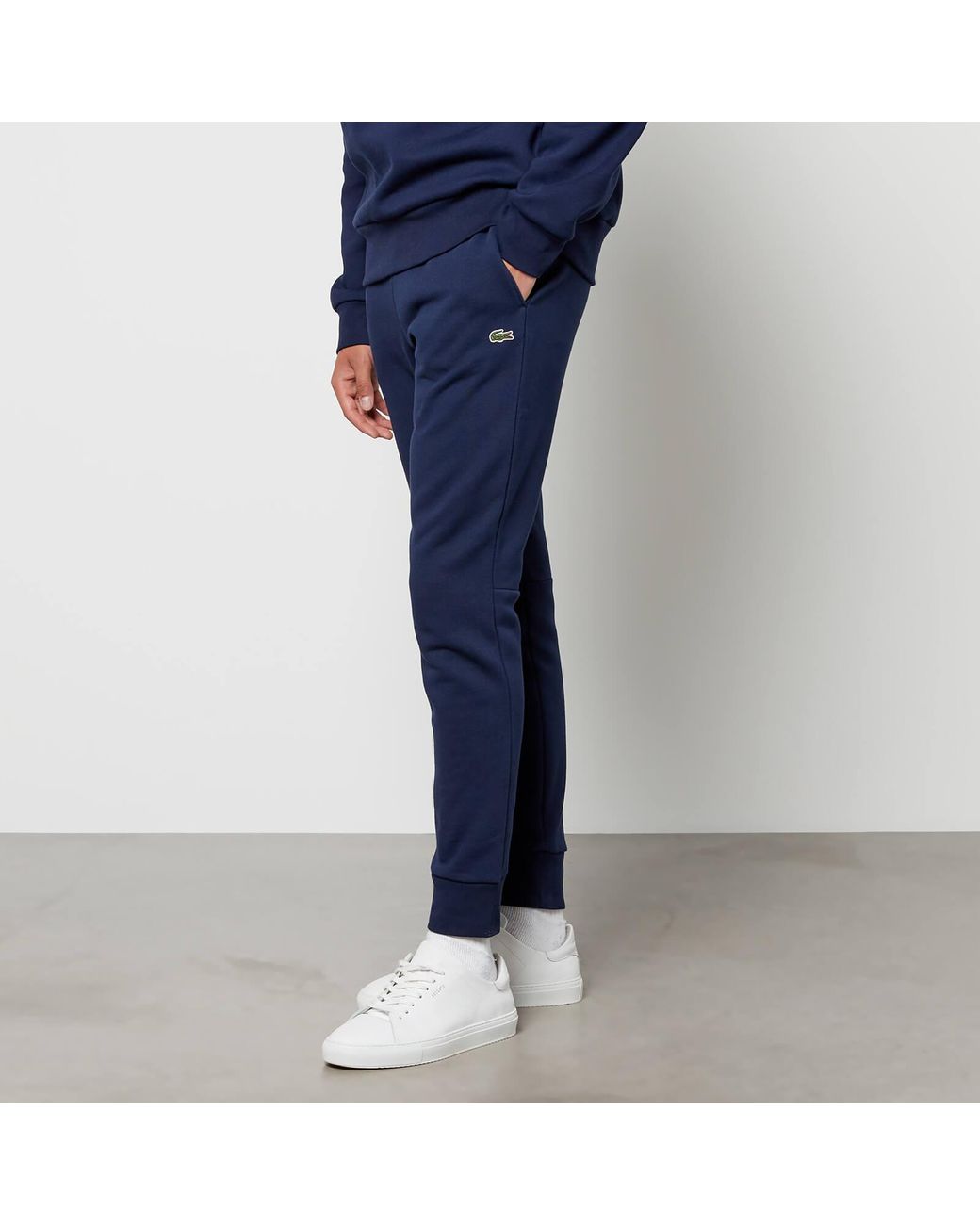 Kurv selvmord begå Lacoste Logo-appliquéd Cotton-blend Jersey Jogging Bottoms in Blue for Men  | Lyst