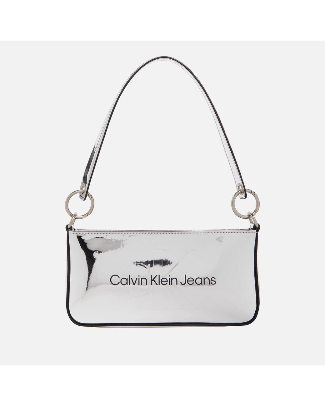 Calvin Klein Sculpted 25 Mono Faux Leather Bag in White