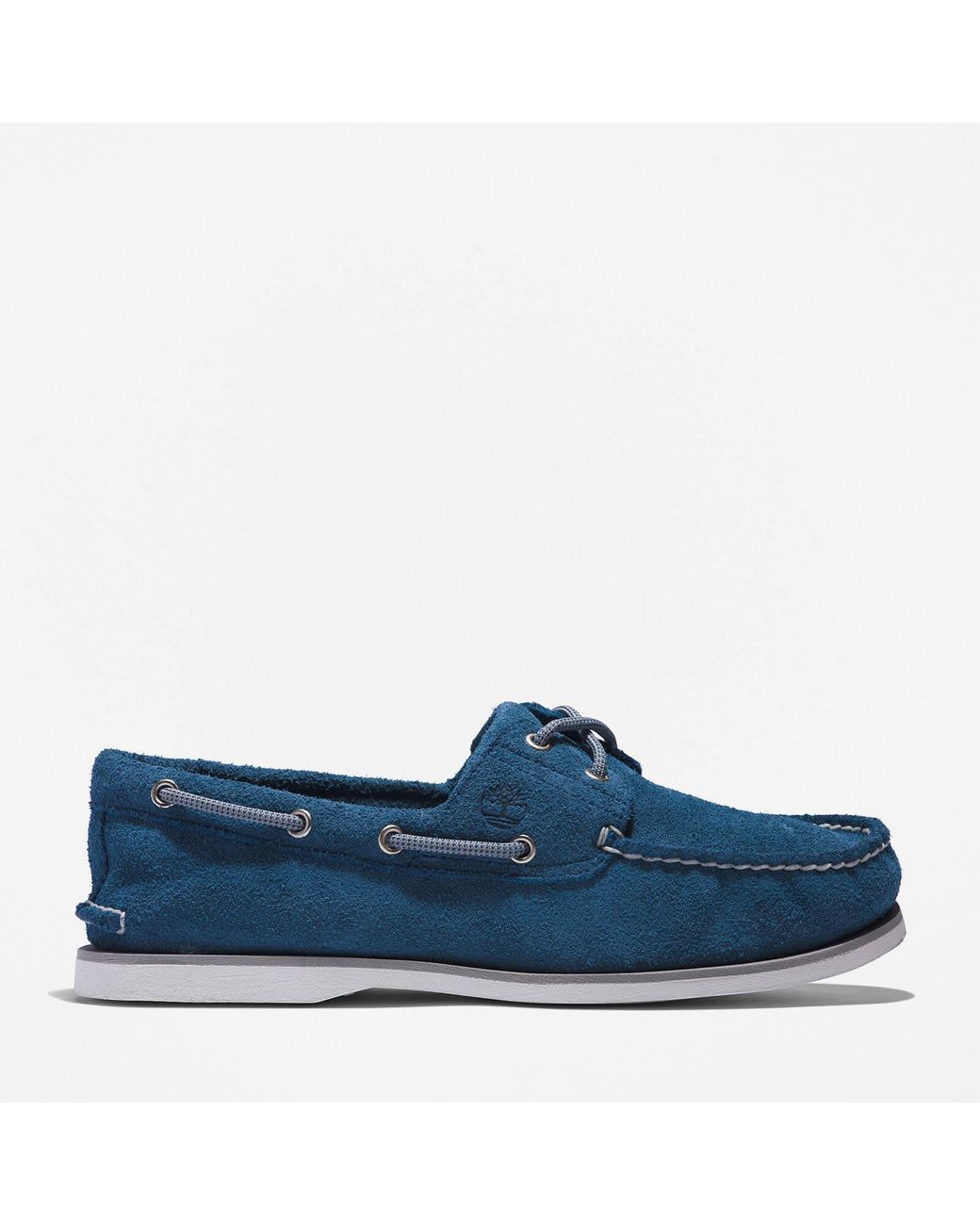 Blue suede boat shoes deals