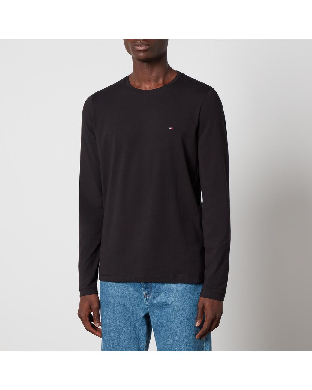 Tommy Hilfiger Slim Fit Organic Cotton T-shirt in Black for Men | Lyst UK