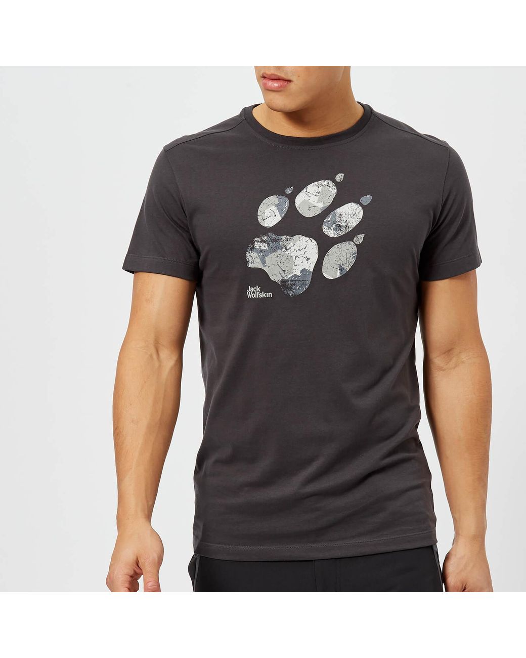Jack Wolfskin Marble Paw T Shirt in Black for Men | Lyst Canada