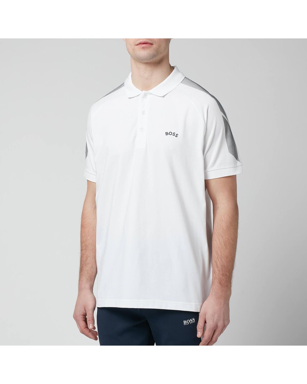 Mens Clothing T-shirts Polo shirts BOSS Athleisure Cotton Paule Polo in White for Men 