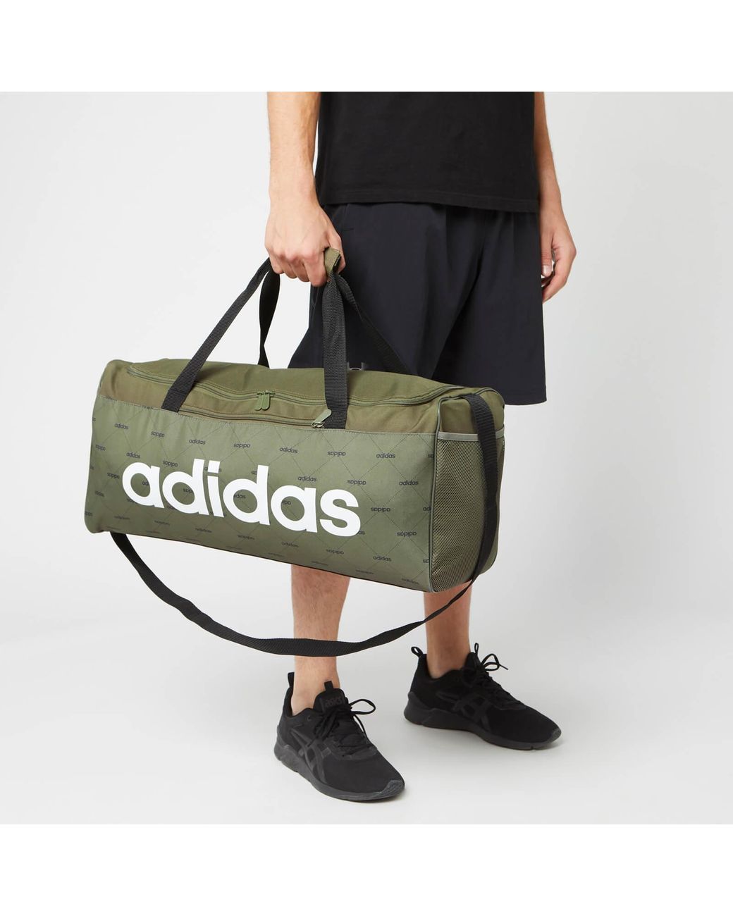 mi Hacer deporte A fondo adidas Linear Duffle Bag in Green | Lyst Canada