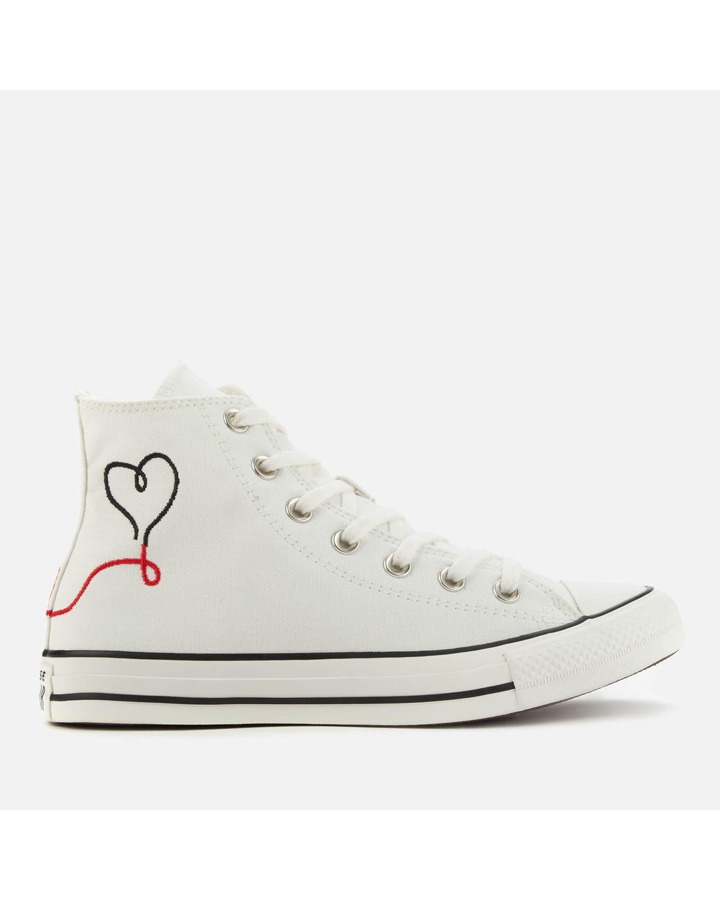 Converse Chuck Taylor All Star Love Thread Hi-top Trainers in White | Lyst