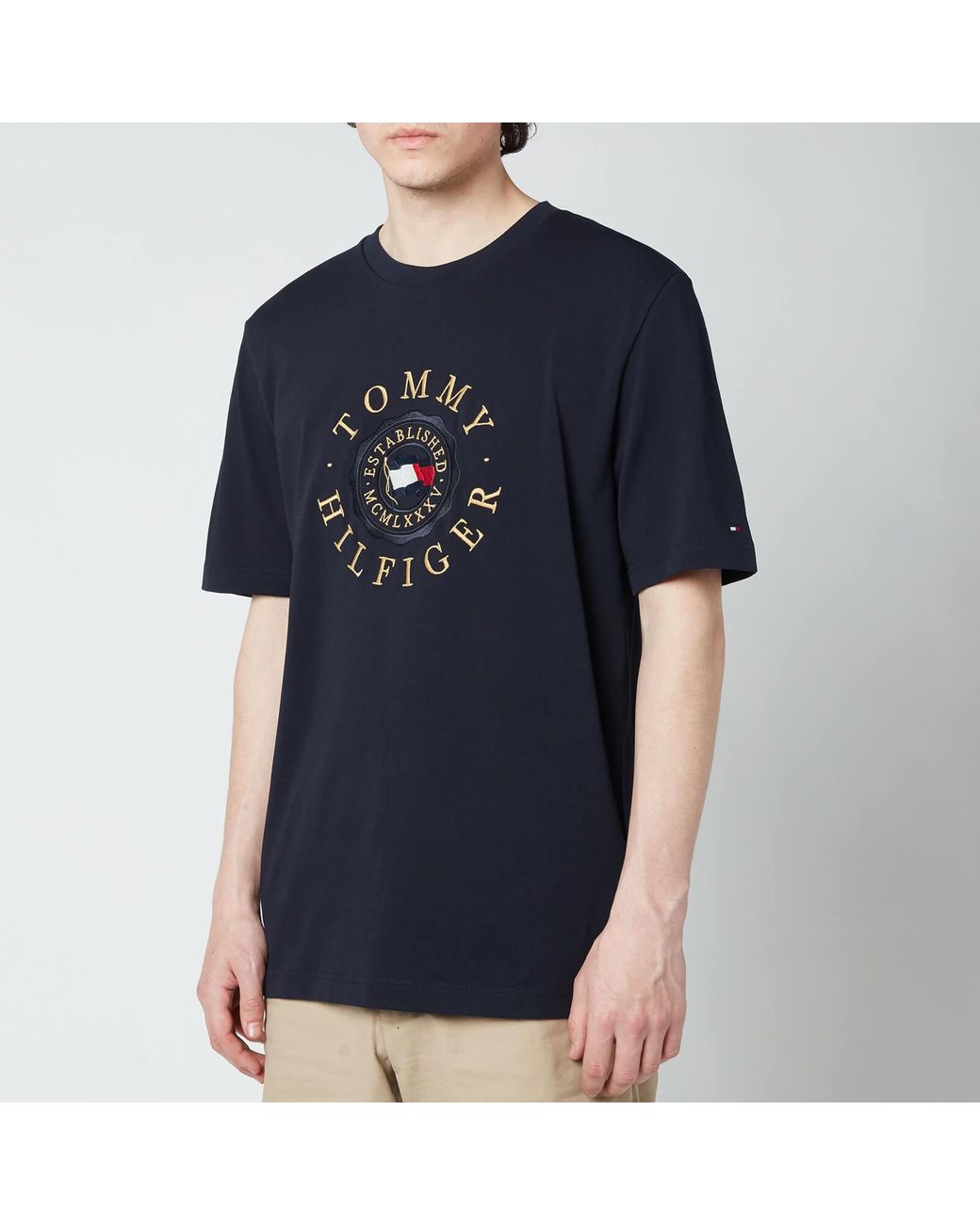 Tommy Hilfiger Cotton Icon Coin T-shirt in Blue for Men - Lyst