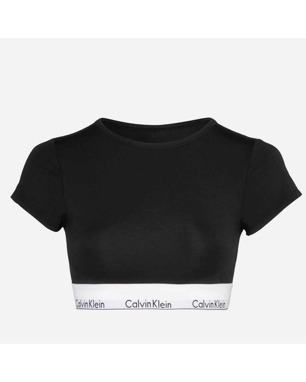 Calvin Klein Stretch-cotton And Modal-blend T-shirt Bralette in