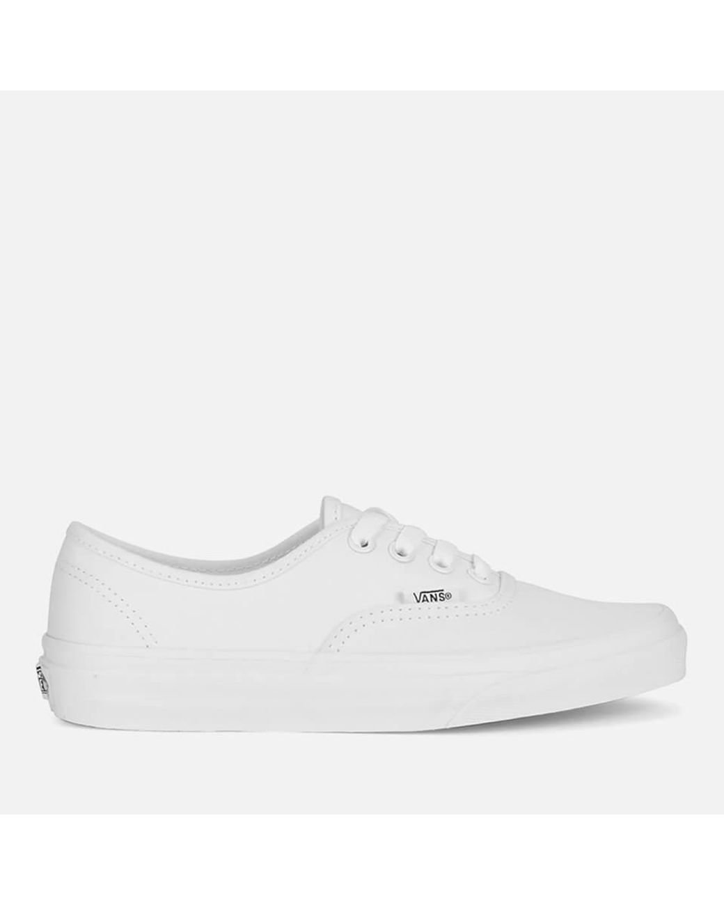 plain white canvas vans