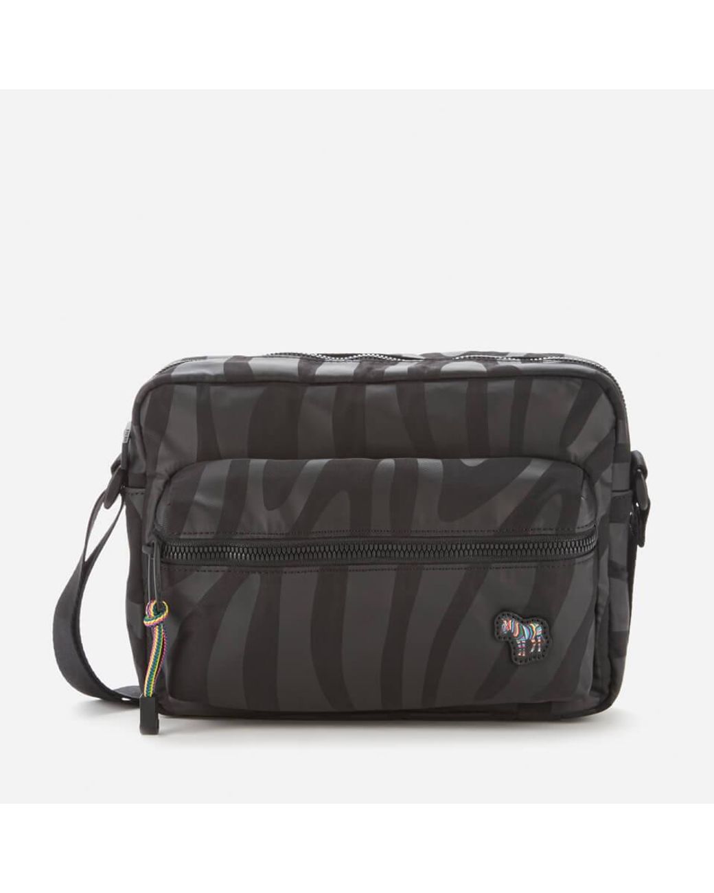  PS Paul Smith Men's Zebra Cross Body Bag, Khaki