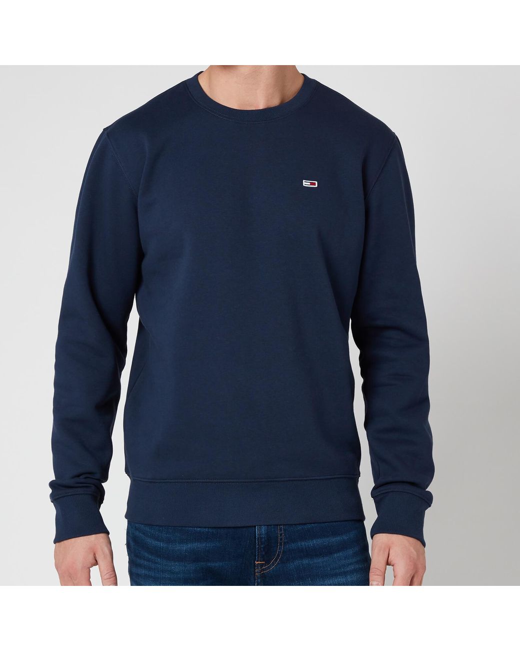 Tommy Hilfiger Regular Fleece Crewneck Sweatshirt in Blue for Men - Lyst