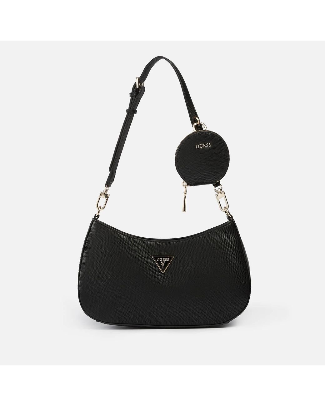 Guess Alexie Top Zip Shoulder Bag in Black | Lyst