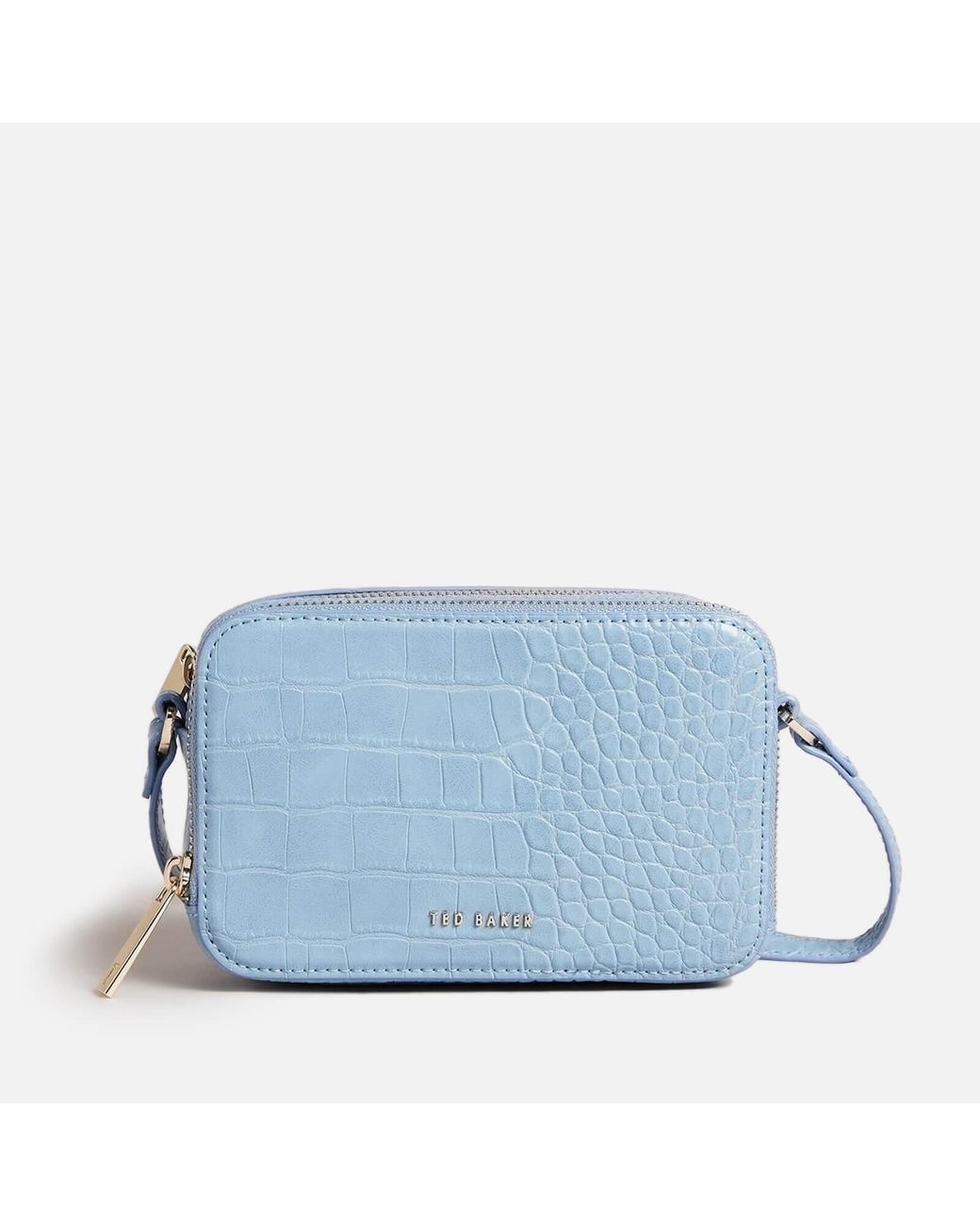 Ted Baker Stina Croceffect Faux Leather Mini Camera Bag in Blue Lyst UK