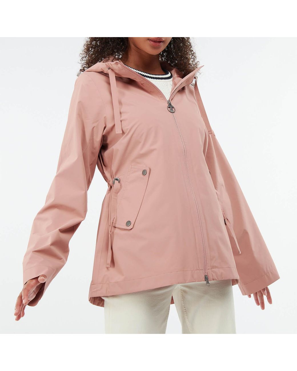 Barbour Budle Waterproof Jacket in Pink 
