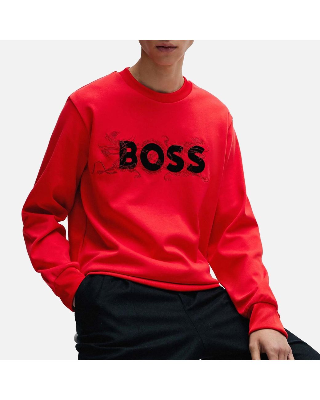 Hugo boss online red sweatshirt