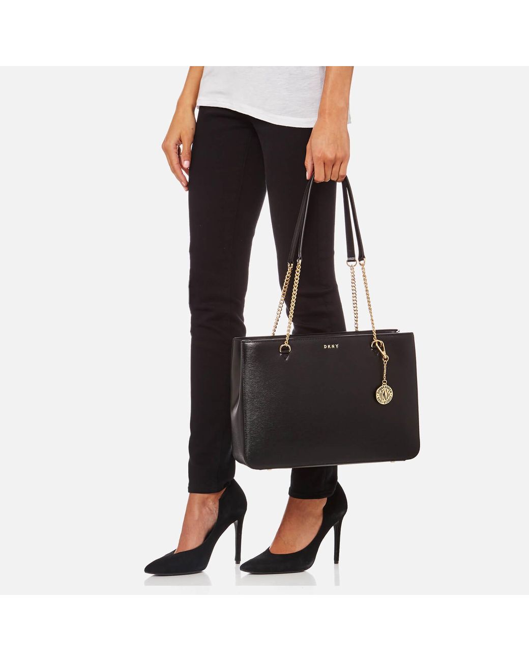 DKNY Women's Bryant Large Shopper Tote Bag in Black | Lyst