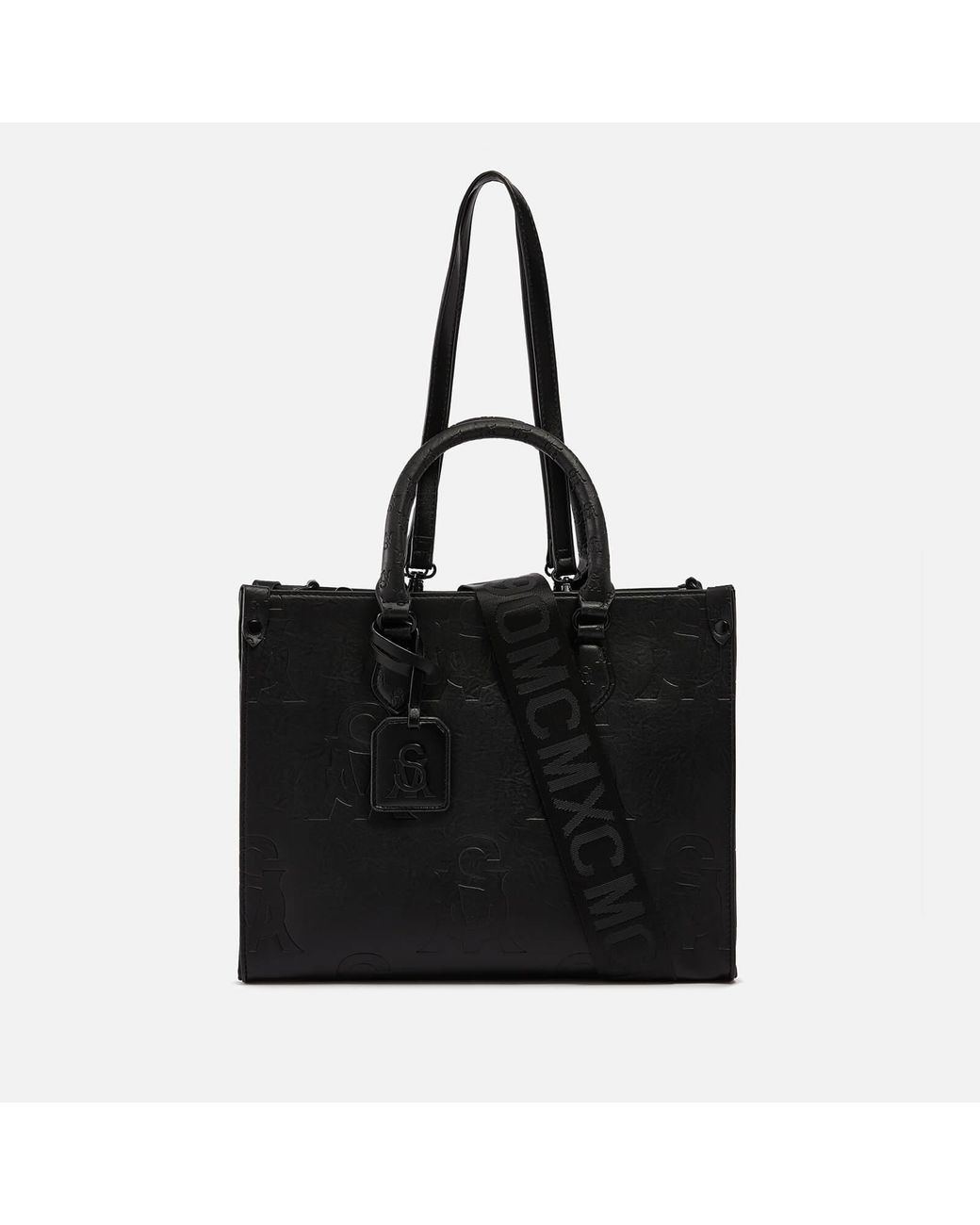 Steve Madden Bstilo Emossed Logo Tote Bag in Black | Lyst