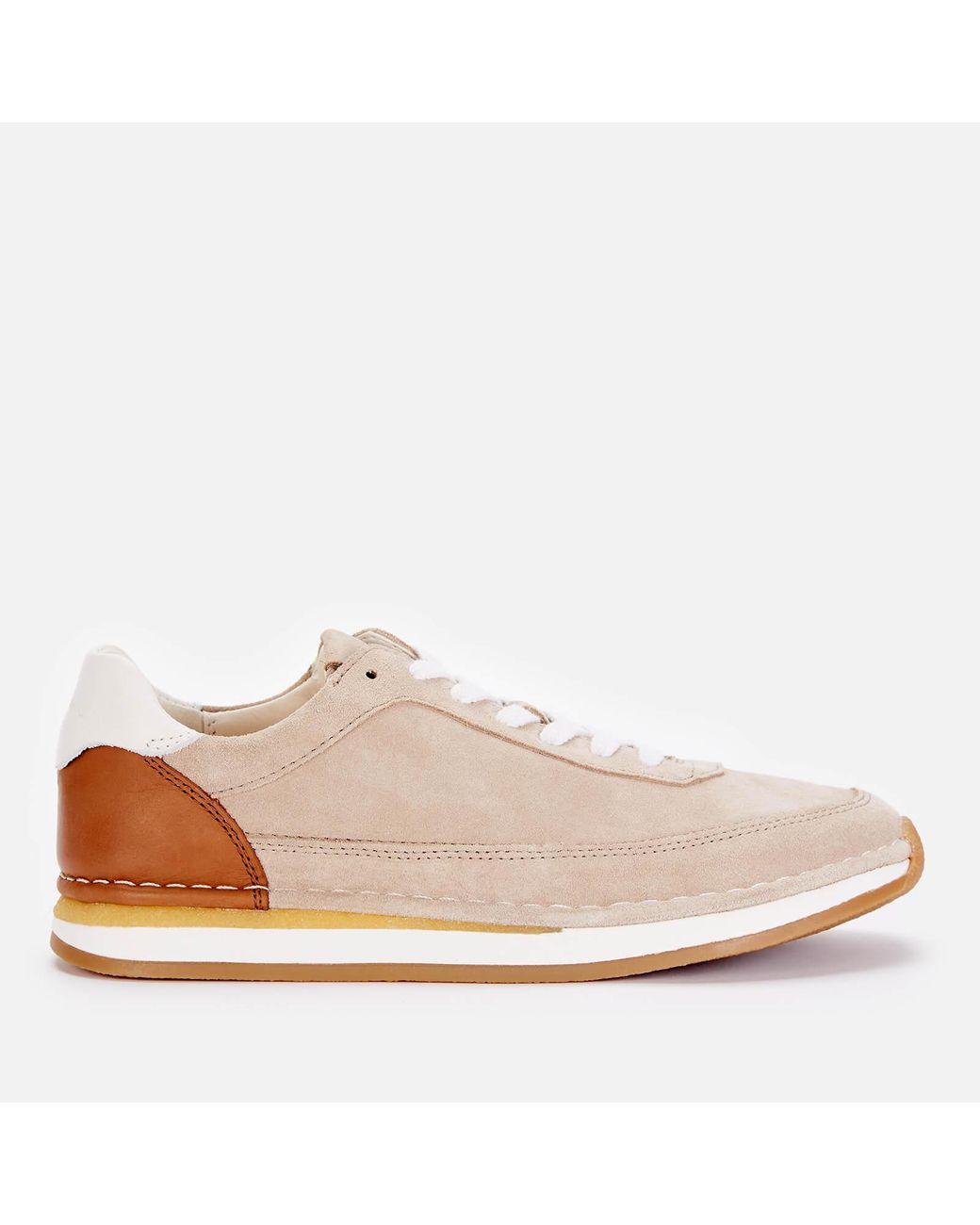 Clarks Craft Run Lace Trainers in Natural | Lyst UK