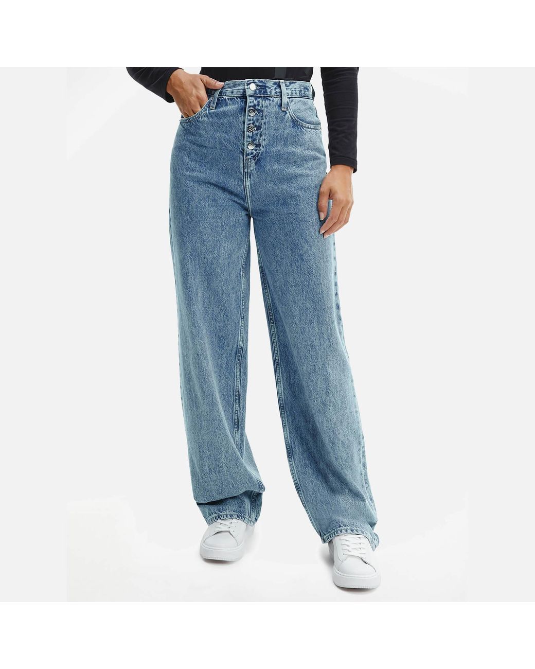 Calvin Klein High Rise Relaxed Jeans in Blue | Lyst Canada