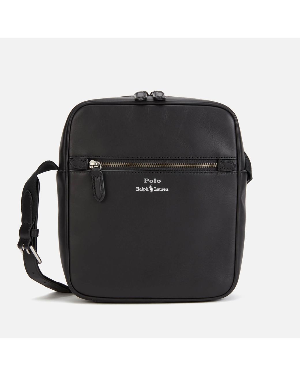 Polo Ralph Lauren Smooth Leather Cross Body Bag in Black for Men | Lyst