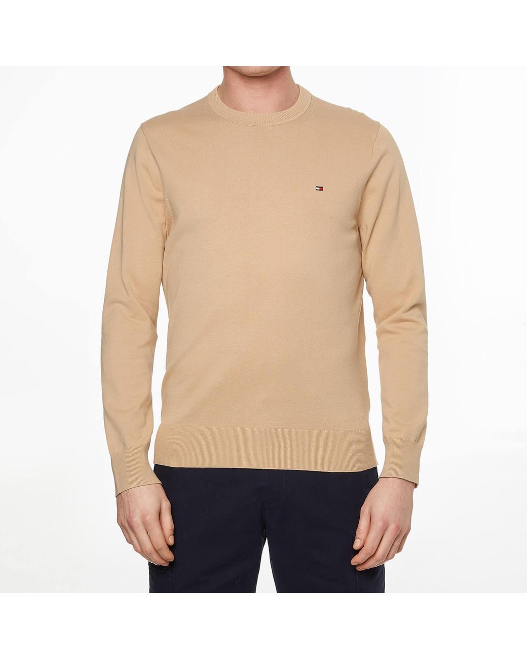 Tommy Hilfiger Cotton 1985 Crew Neck Sweater in Beige (Natural) for Men |  Lyst