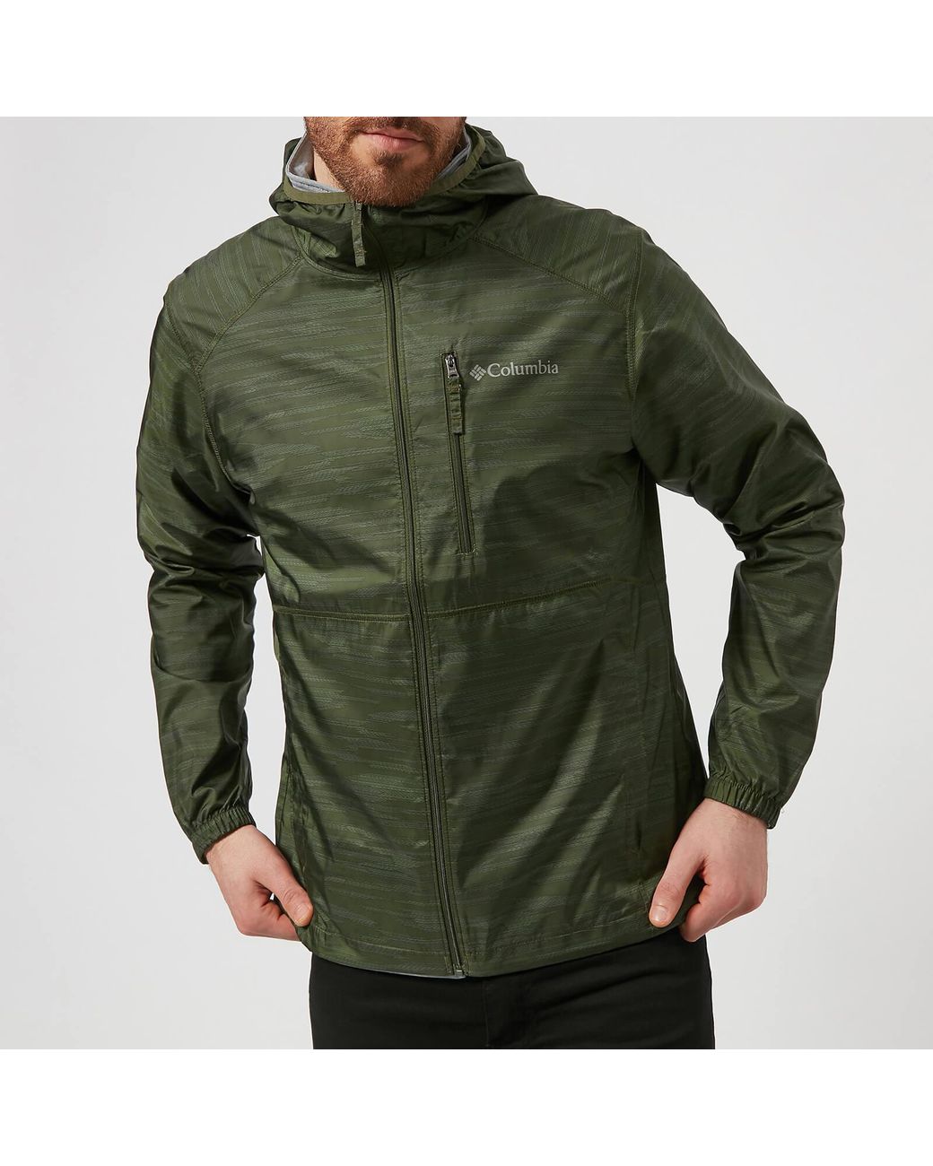 Columbia Flash Forward Windbreaker Print Jacket in Green for Men | Lyst