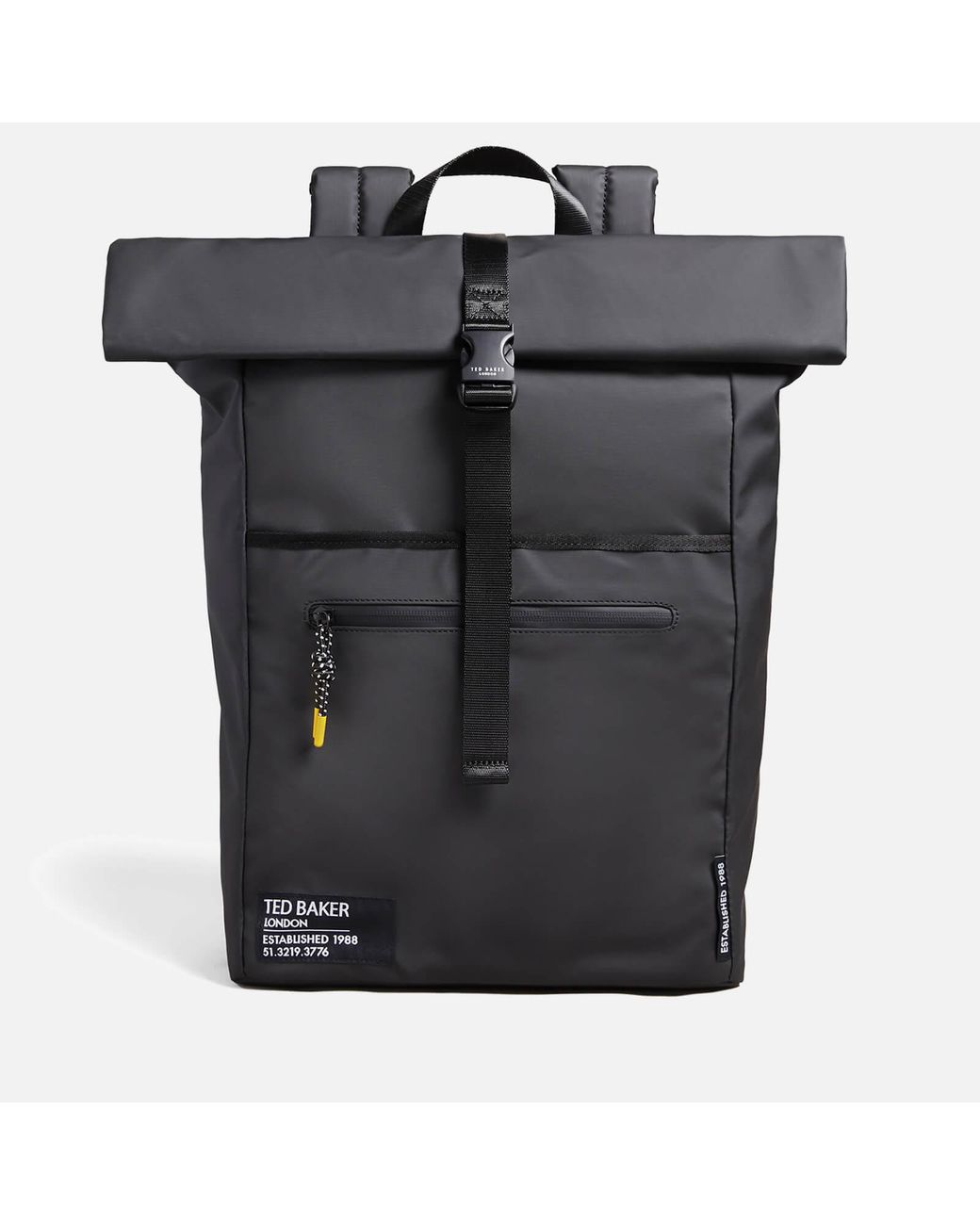 Ted Baker Clime Rubberised Rolltop Backpack in Black for Men Lyst