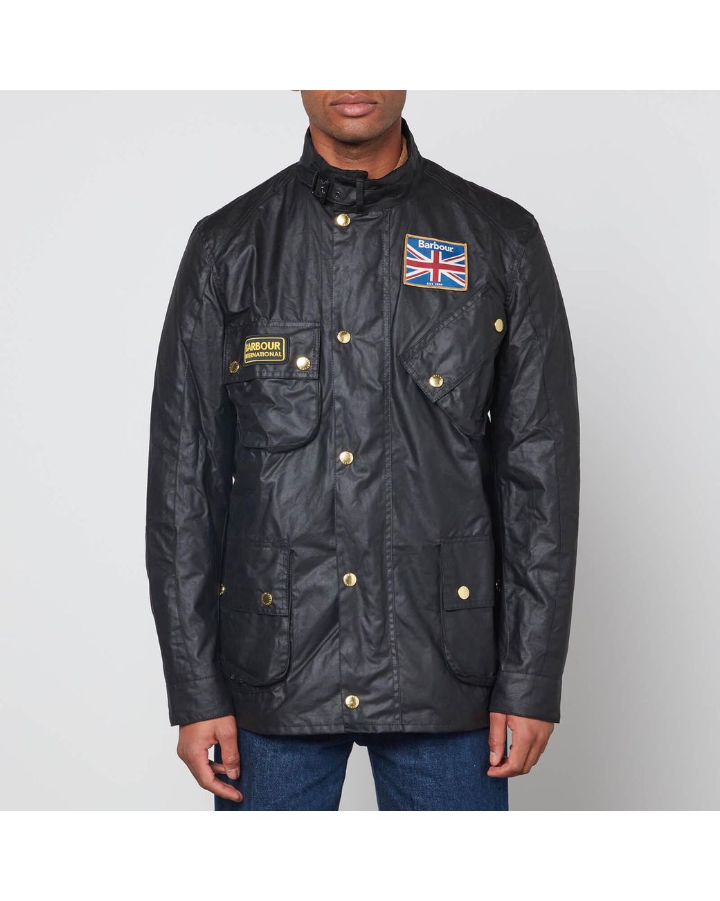 Barbour Men's Union Jack International Coat in Black for Men | Lyst