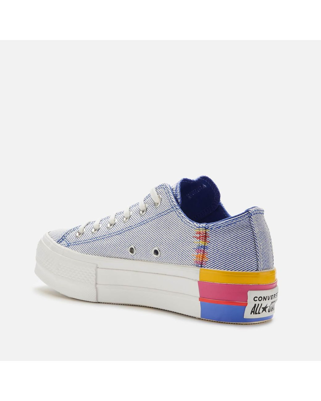 Converse Chuck Taylor All Star Lift Rainbow Ox Trainers in Blue | Lyst