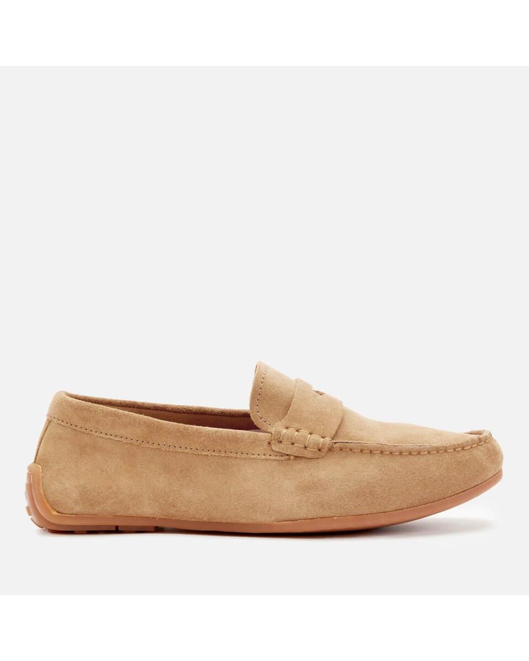 beige driving shoes