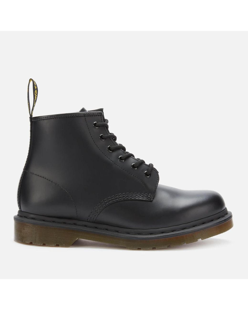 Dr. Martens 101 Smooth Leather 6-eye Boots in Black - Lyst