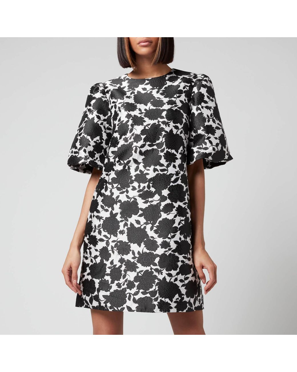 Kate Spade Bi color Floral Taxi Dress in Black Lyst