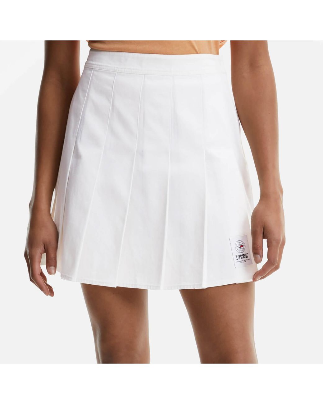 Tommy Hilfiger Tjw Pleated Cotton-blend Tennis Skirt in White | Lyst