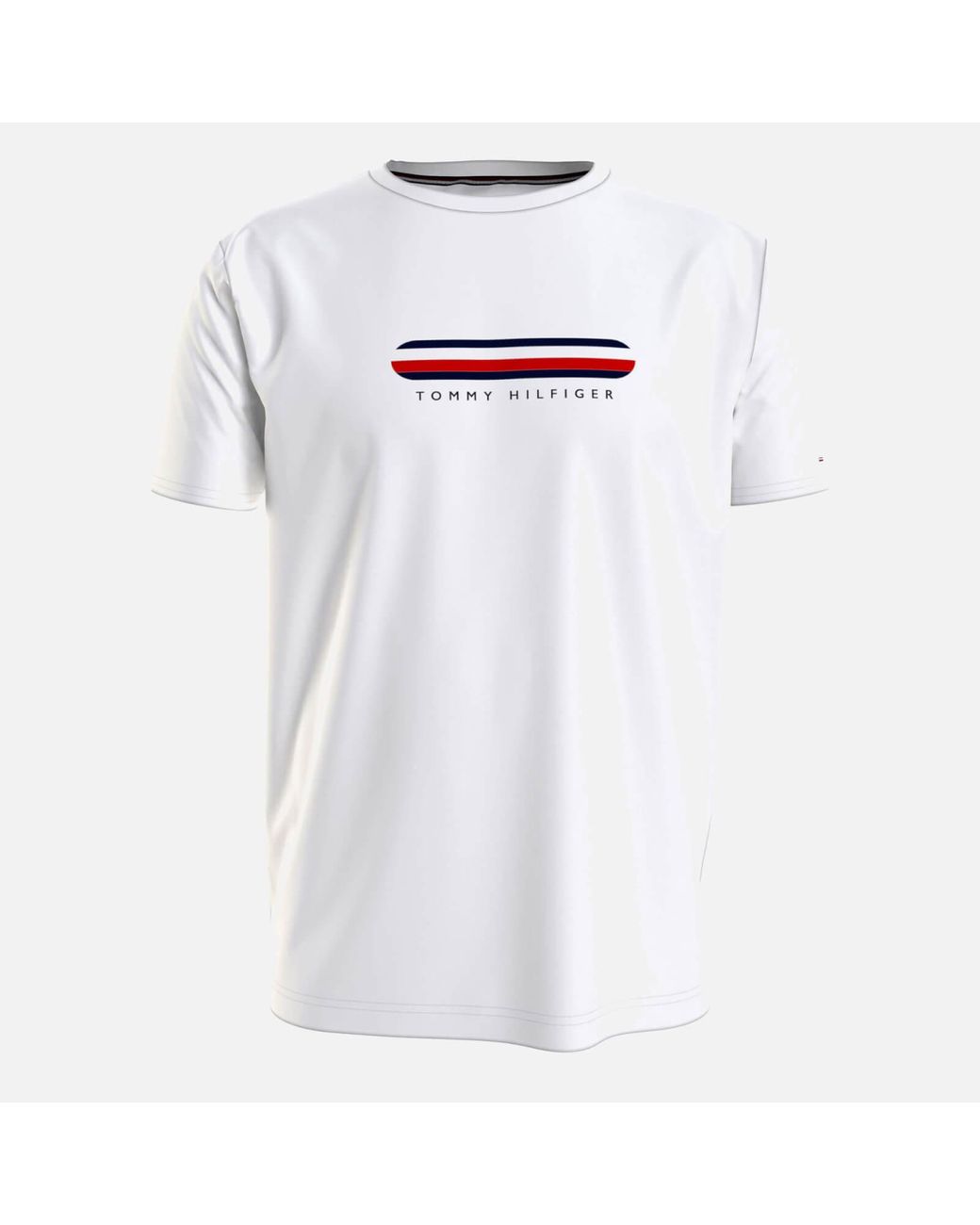 Tommy Hilfiger Logo-print Modal-blend T-shirt in White for Men | Lyst