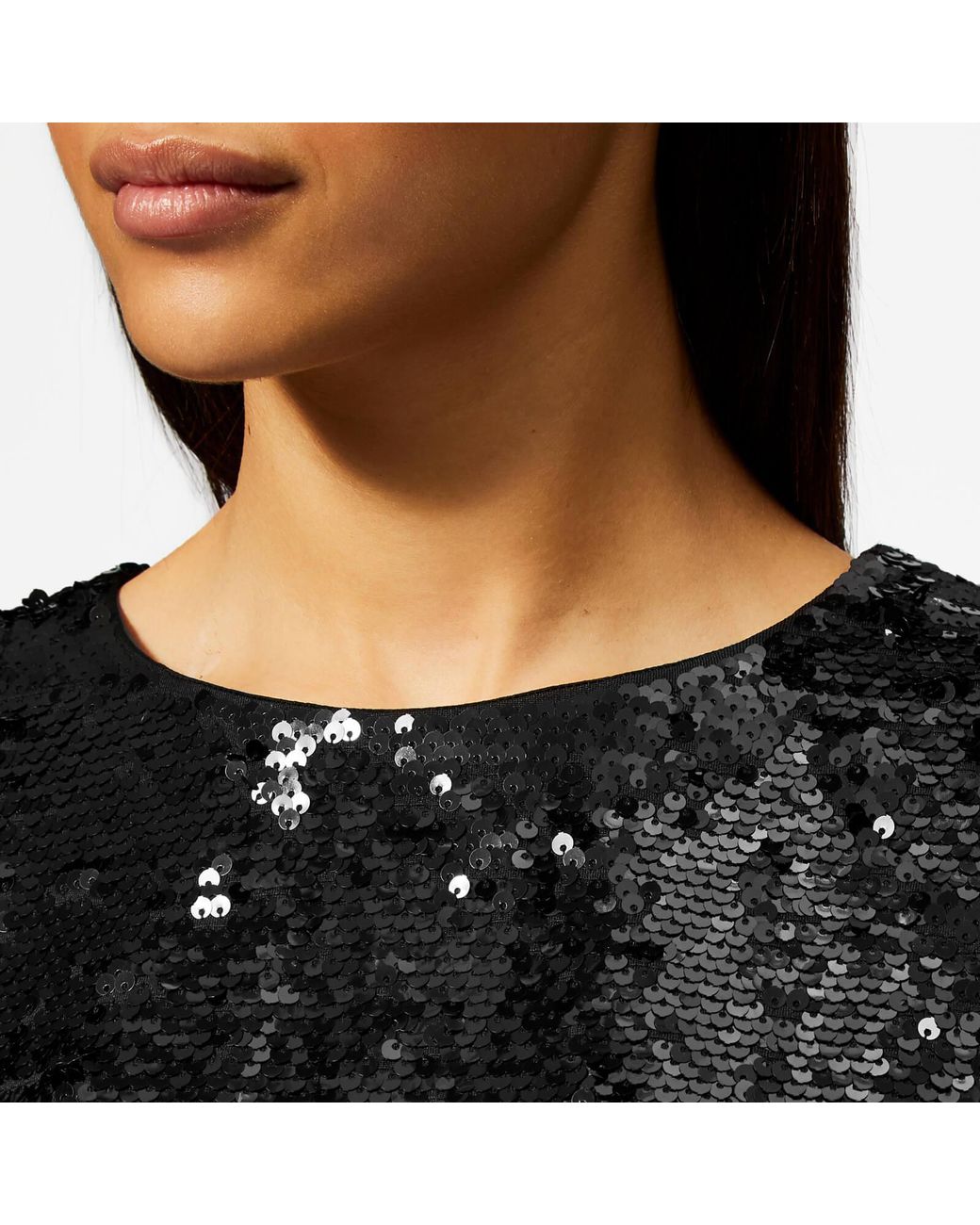 MICHAEL Michael Kors Sequin T Shirt in Black Lyst