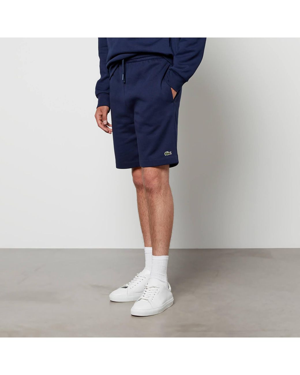 Lacoste Cotton-blend Jersey Shorts in Blue for Men | Lyst UK