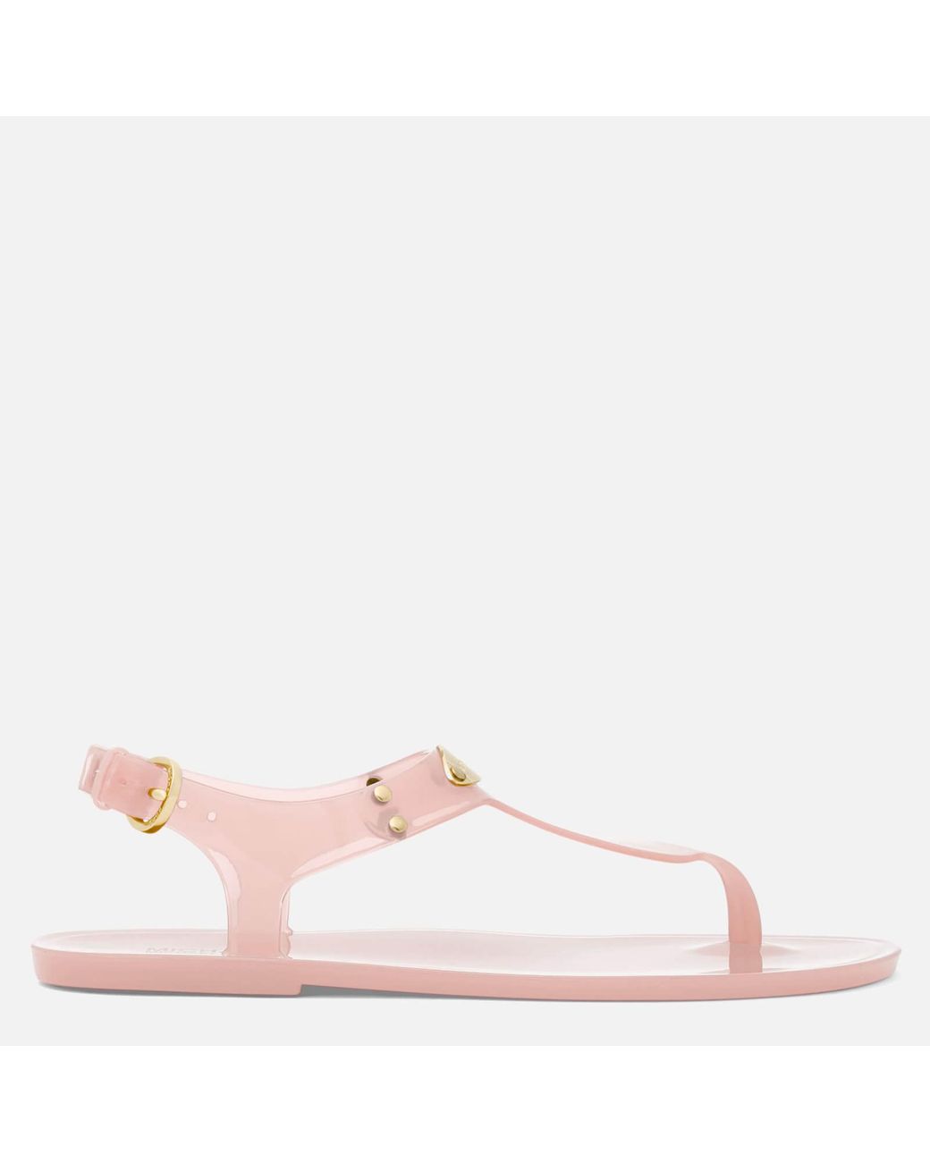 Michael Kors Plate Thong Flat Jelly Sandals in Pink | Lyst