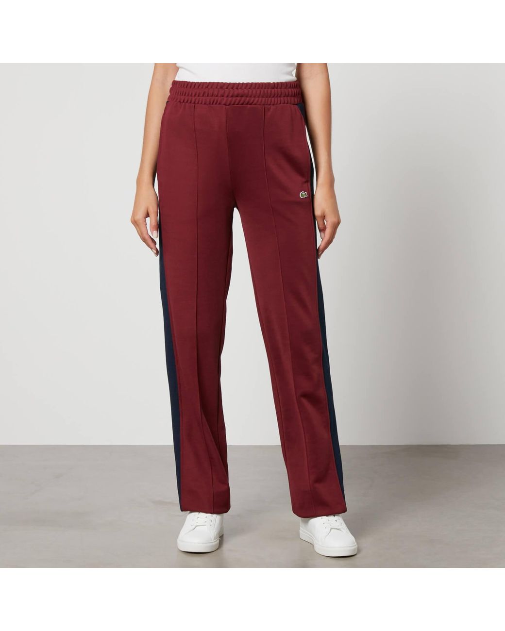 Red lacoste sweatpants sale