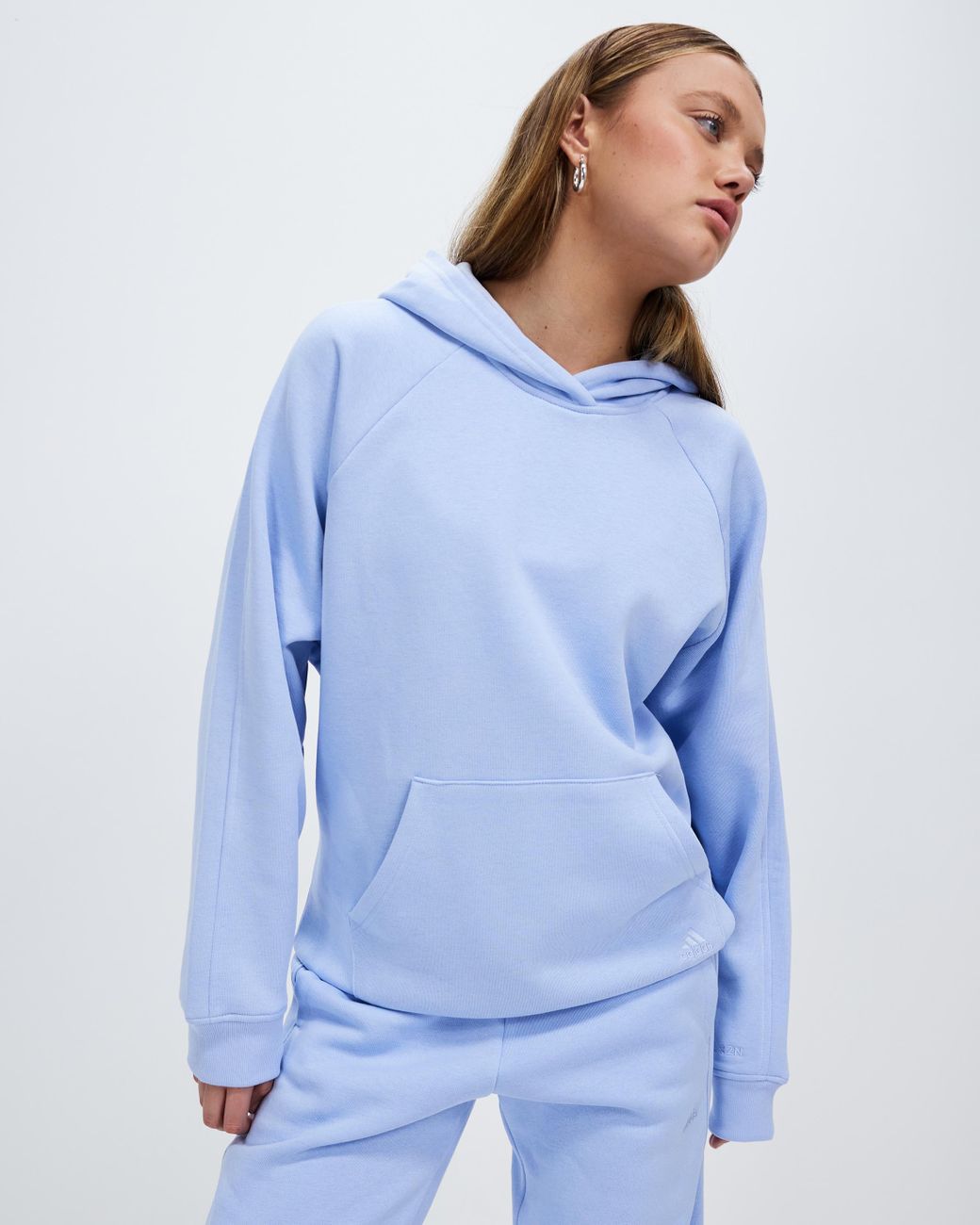 adidas Sportswear All Szn Fleece Boyfriend Hoodie in Blue | Lyst Australia