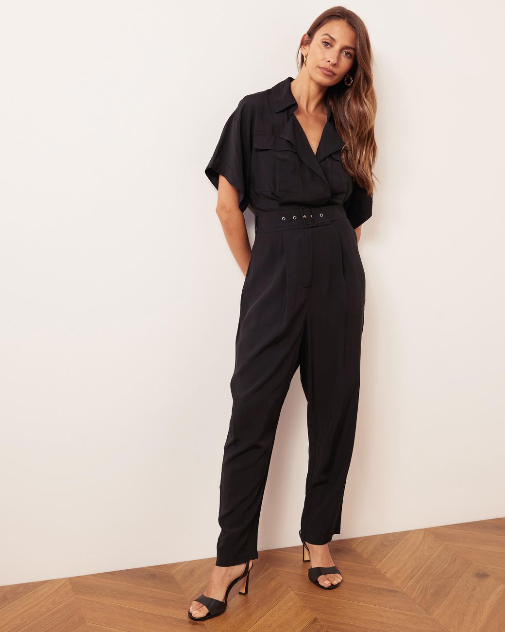 Atmos&Here Zoey Tailored Jumpsuit in Black | Lyst Australia