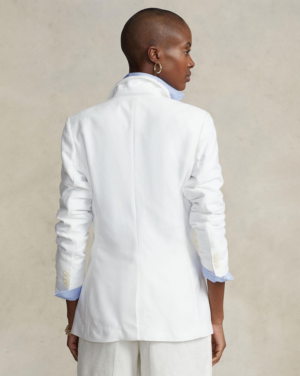 White sales polo blazer