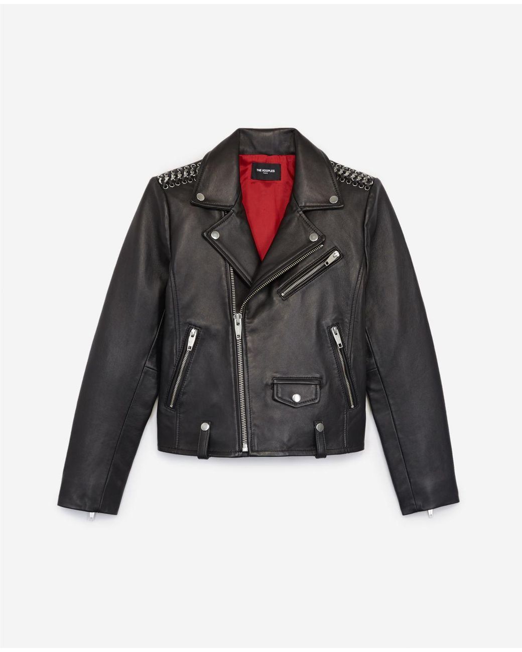 The Kooples Black Leather Jacket With Belt, Western - Save 11% - Lyst