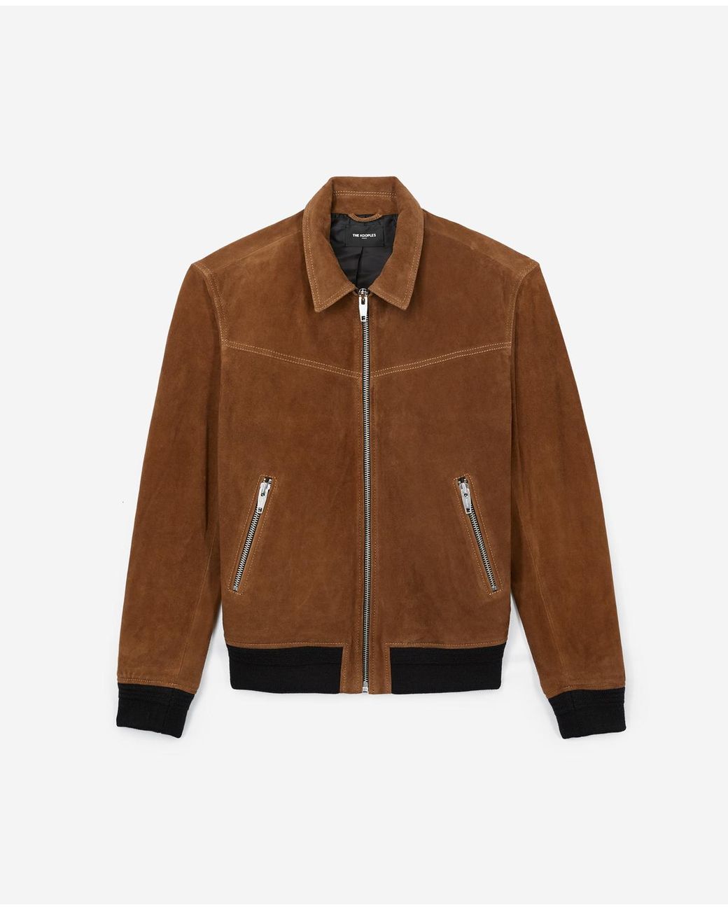 Blouson en daim cuir de chèvre camel Daim The Kooples pour homme en coloris  Marron | Lyst