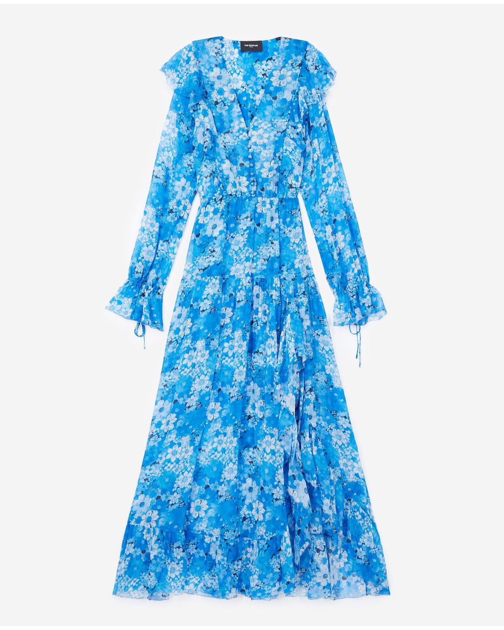 Robe longue bleue à imprimé fleuri The Kooples en coloris Bleu | Lyst