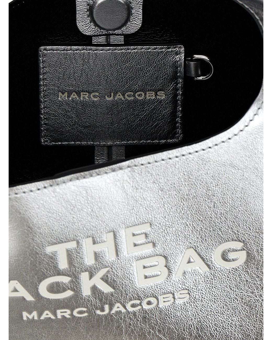 Marc Jacobs White 'The Metallic Leather Mini Sack Bag' Handbag