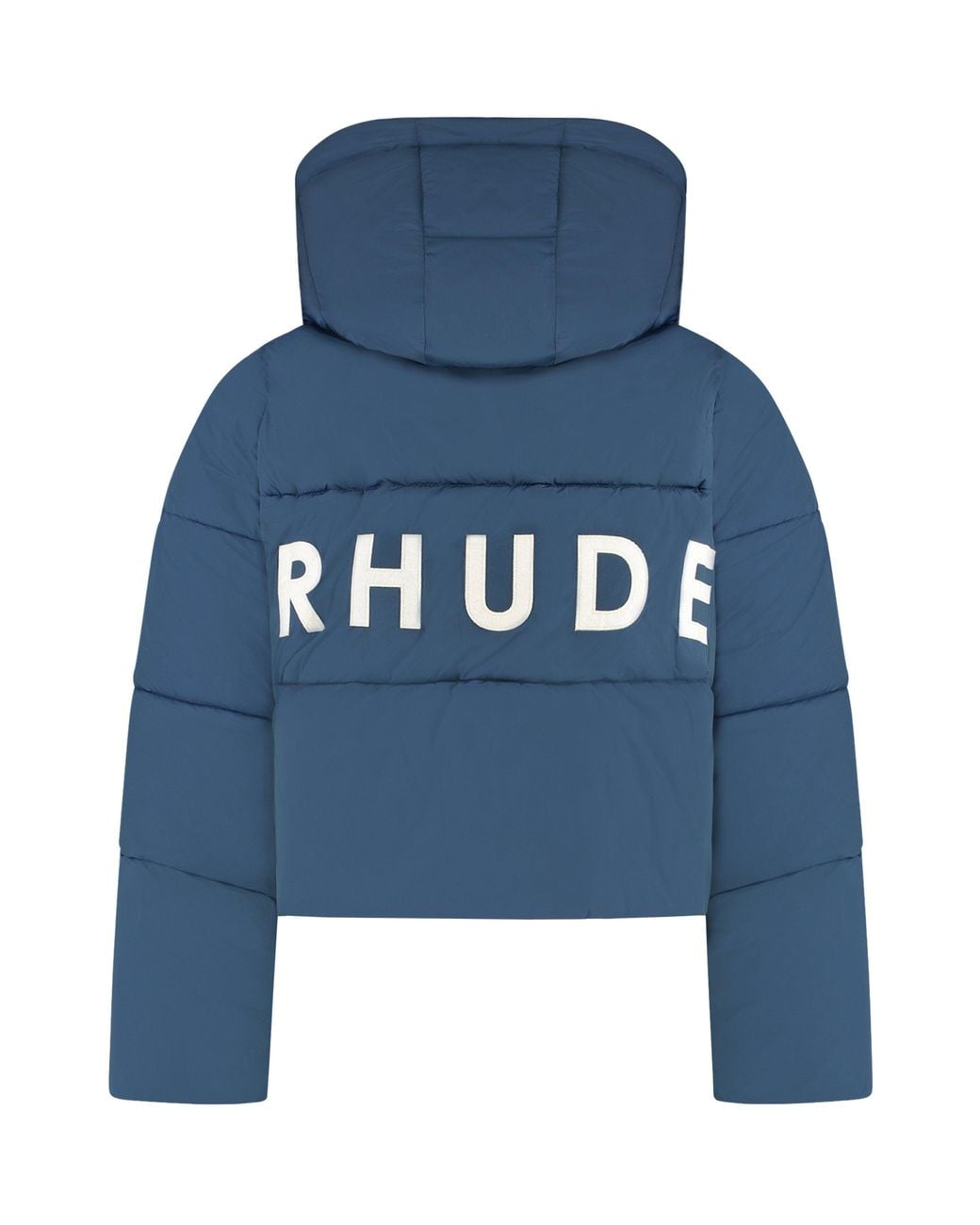 Rhude Blue Hooded Down Jacket