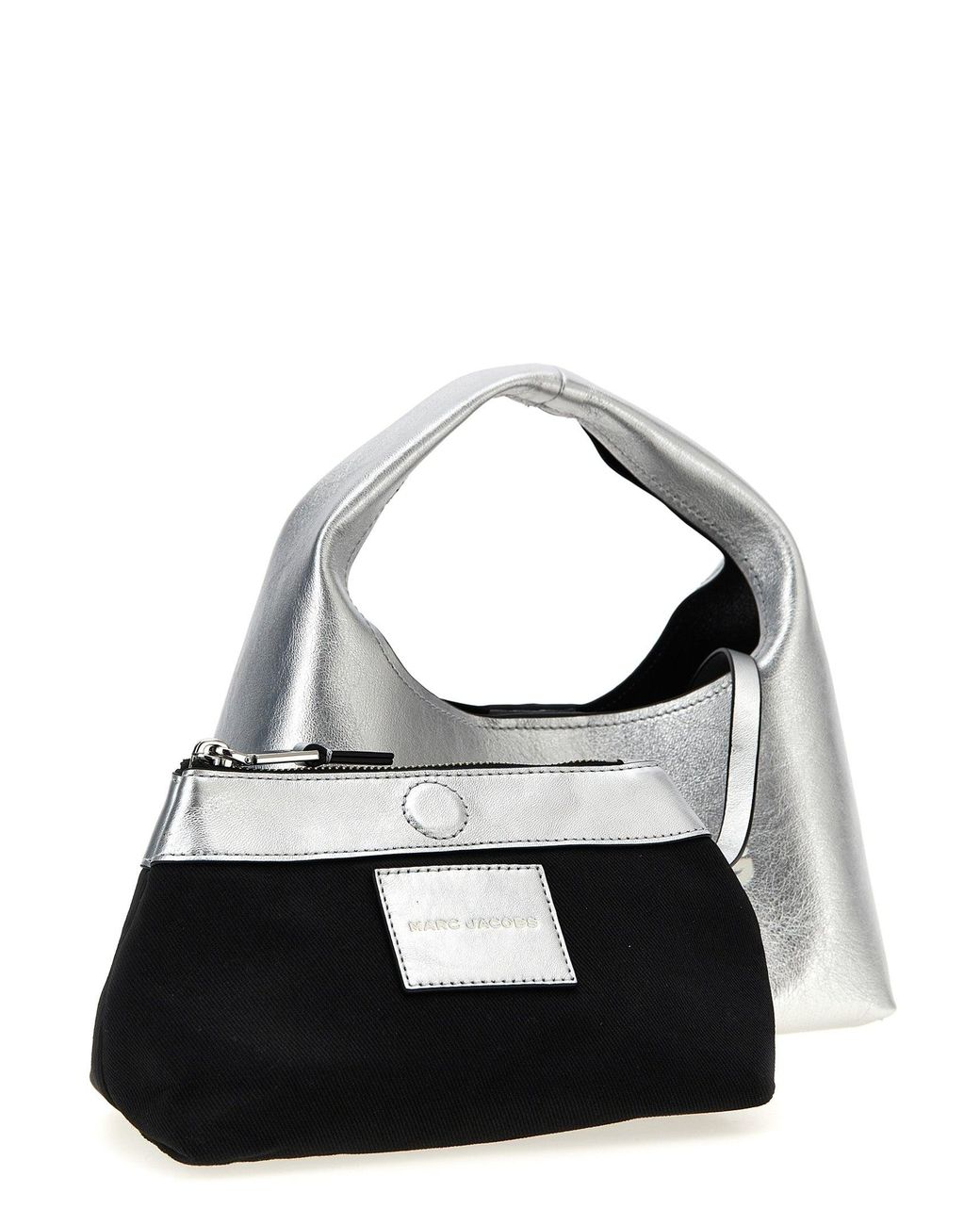 Marc Jacobs White 'The Metallic Leather Mini Sack Bag' Handbag