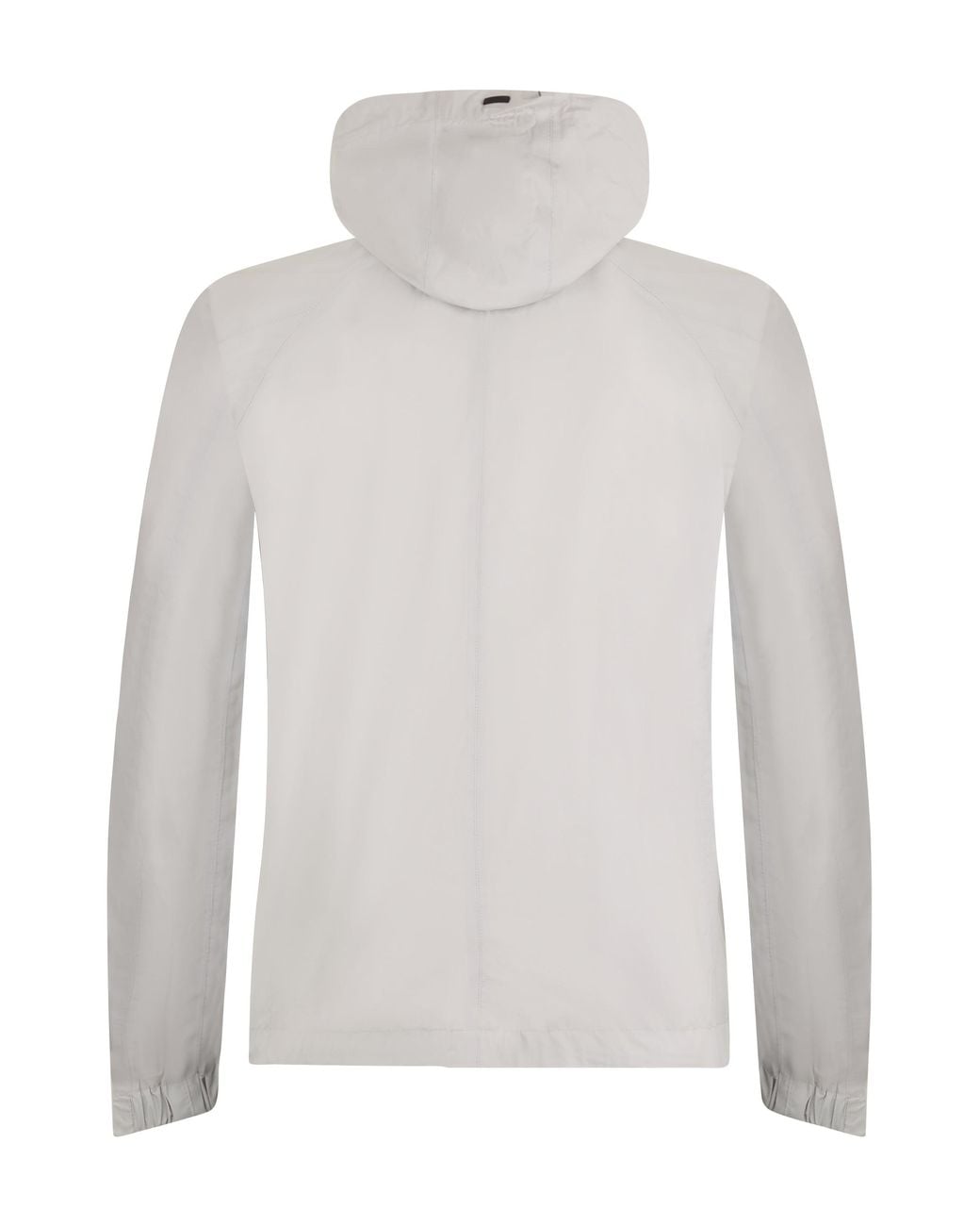 Herno White Elegant Technical Jacket With Zip Closure