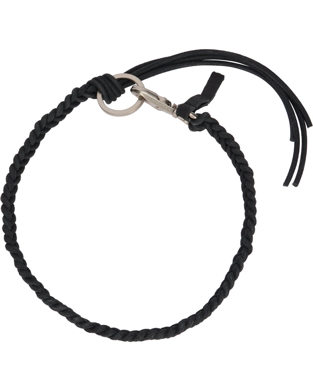 Our Legacy Black Ladon Leather Keychain for men